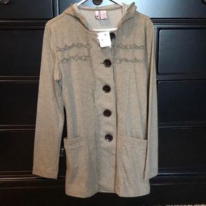 NWOT Stella Starr Nude beige cardigan sweatshirt